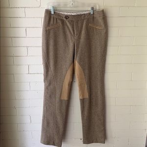 Raven wool riding pants suede knees